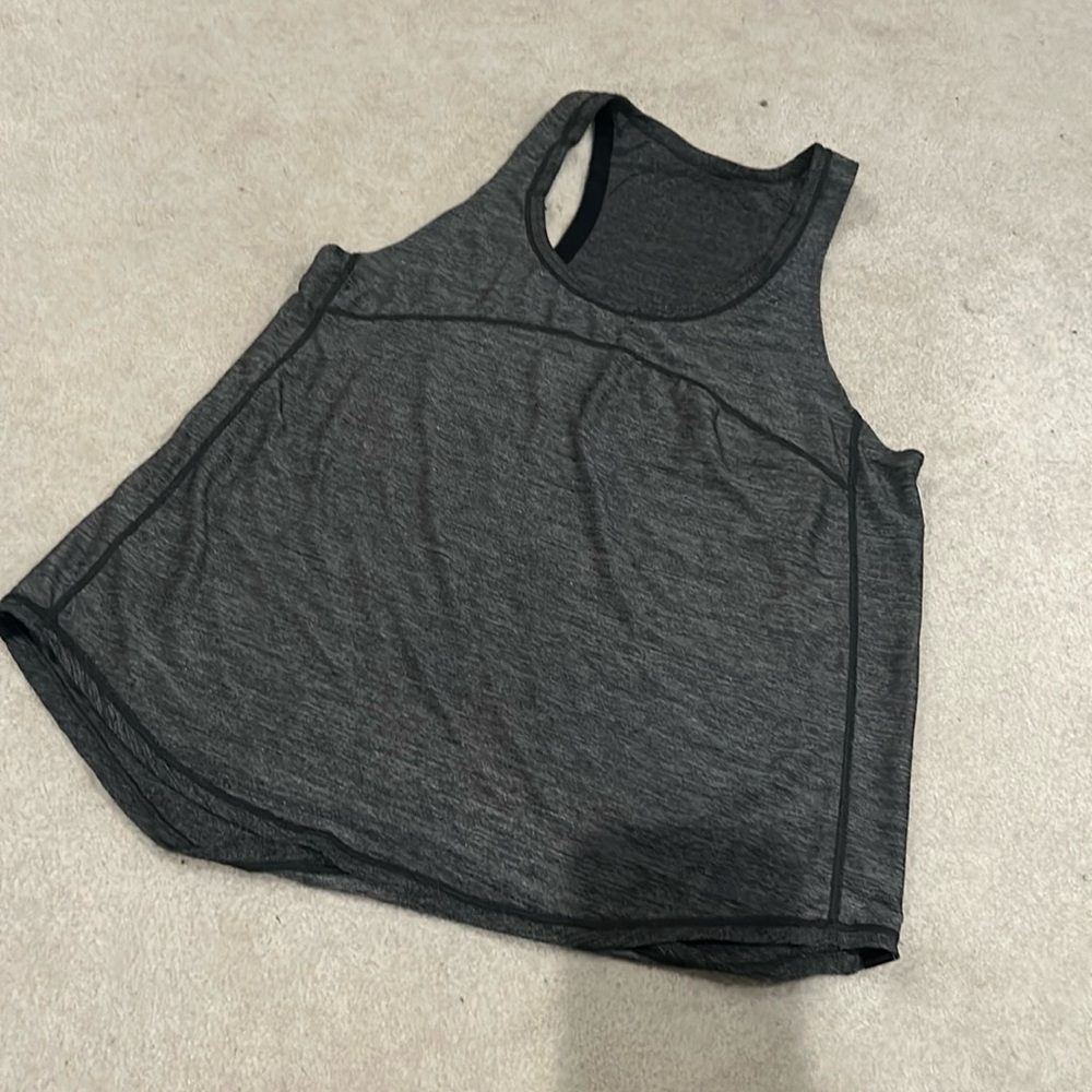 Gray and Black racerback lululemon tank top